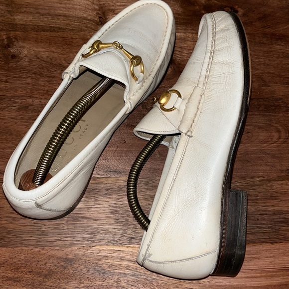 🔥FINAL PRICE🔥Gucci 1953 Horsebit loafer white vintage unisex men 6 women's 8 - Picture 6 of 17